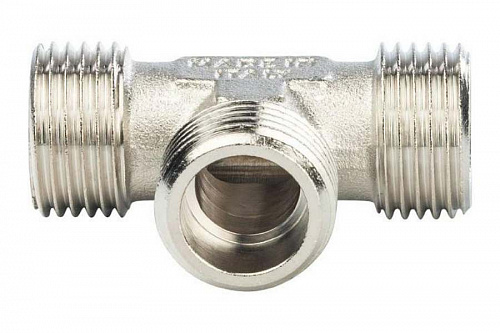 STOUT Тройник Н/Н/Н 3/4" никелированный SFT-0018-343434, фото фото 2