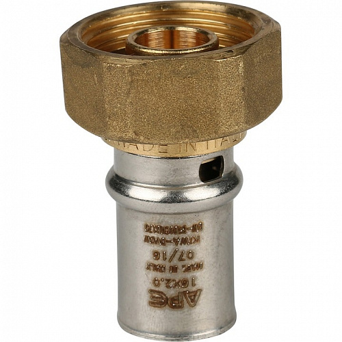 Пресс муфта с накидной гайкой Stout 3/4x16 для м/п труб SFP-0016-003416, фото фото 4