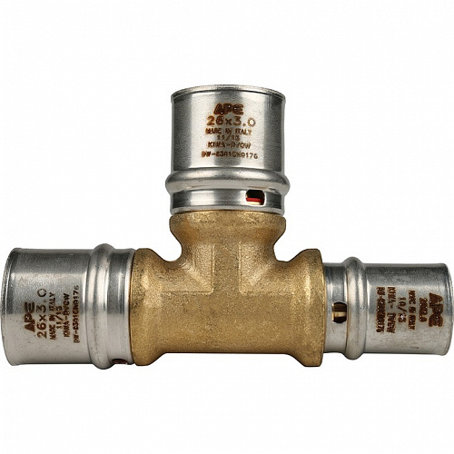 Пресс тройник редукционный Stout 26х26х20 для м/п труб SFP-0005-262620, фото фото 4