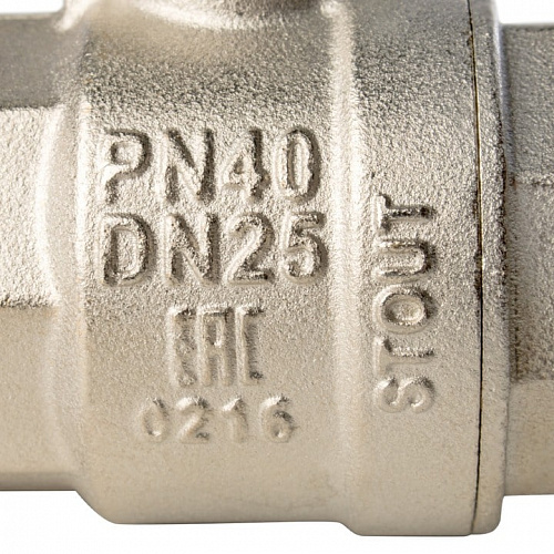 Кран шаровый полн. прох. 1" В/В ручка, STOUT, фото фото 7