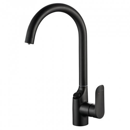 Смеситель DEVIDA для питьевой воды с кнопочным переключателем, черный, на гайке, фото