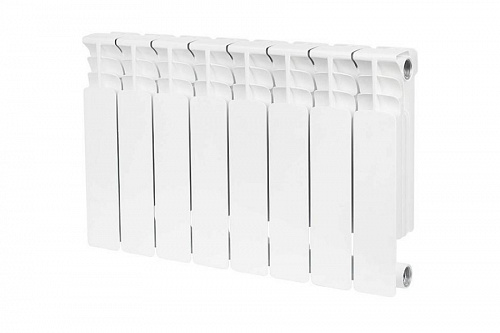 Радиатор биметаллический Stout Space 350 8 секций боковое подключение, фото фото 2