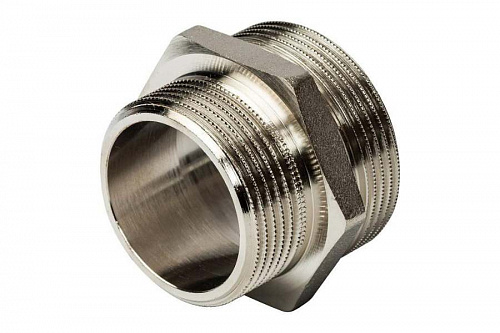 STOUT Ниппель переходной 1 1/2"х1 1/4" никелированный SFT-0004-112114, фото фото 2