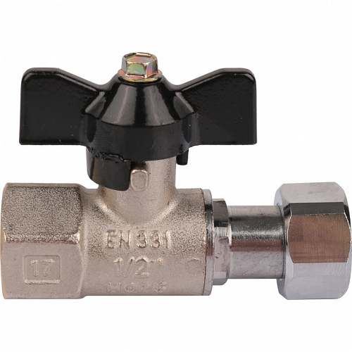 Кран шаровый с накидной гайкой 1/2" В/В бабочка, STOUT, фото фото 3