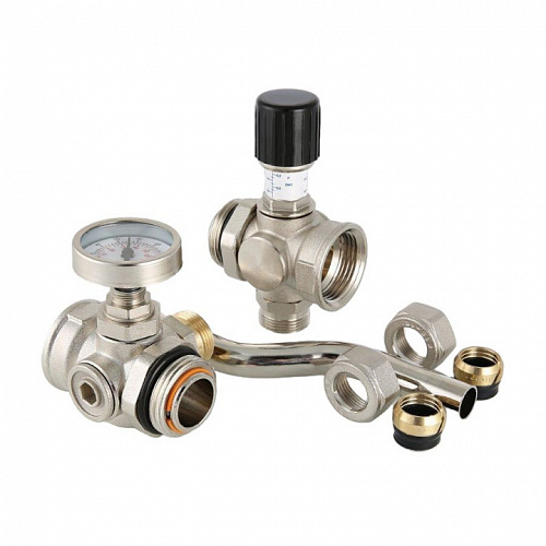 Байпас проходной с перепускным клапаном и термометром VT.0667T.0.0, фото фото 6