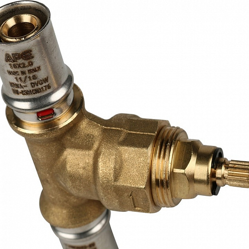 Вентиль с хромированной ручкой Stout 16х16 для м/п труб прессовой, фото фото 5