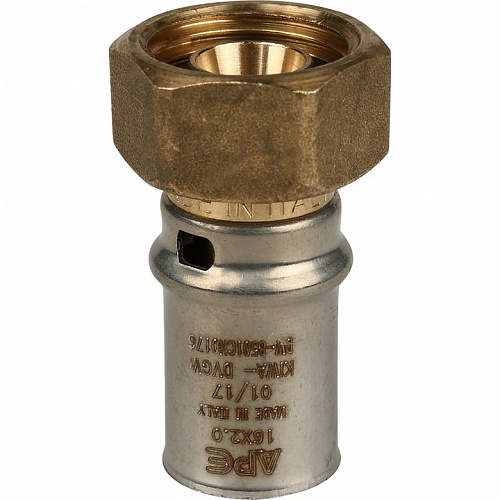 Пресс муфта с накидной гайкой Stout 1/2x16 для м/п труб SFP-0016-001216, фото фото 4