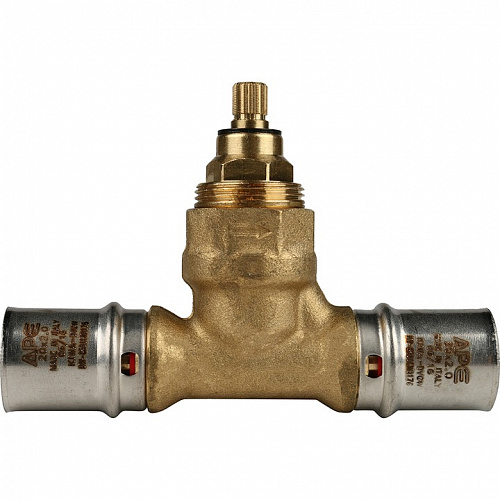 Вентиль с хромированной ручкой Stout 20х20 для м/п труб прессовой, фото фото 3