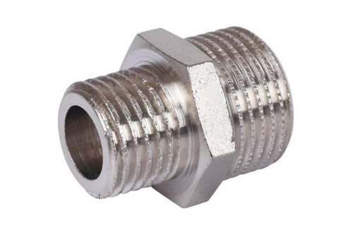 STOUT Ниппель переходной 3/8"х1/4" никелированный SFT-0004-003814, фото