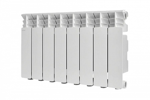 Радиатор алюминиевый Stout Gamma AL 350 8 секций боковое подключение, фото фото 2