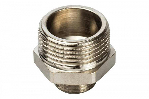 STOUT Ниппель переходной 3/4"х3/8" никелированный SFT-0004-003438, фото фото 2