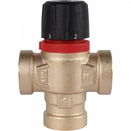 Термостатический смесительный клапан Rommer для отопления и ГВС 3/4" ВР 35-60°С KV 1,6 (бок. смешив), фото фото 2