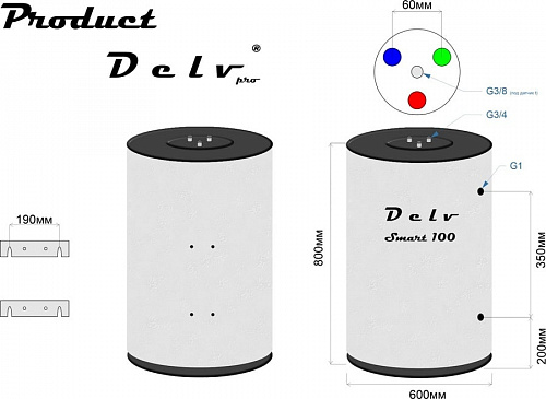 Бойлер косвенного нагрева Delv Smart 100 бак в баке нерж. фото 3