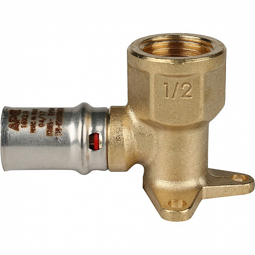 Пресс угольник с креплением короткий Stout 1/2x16 для м/п труб SFP-0018-001216, фото фото 2