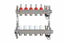 TAEN Коллектор с расходомерами 5 вых. нерж. сталь концевой группой, фото