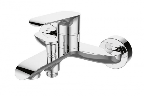 Смеситель DEVIDA GEMMA для ванны, с литым изливом и кнопочным дивертором, фото