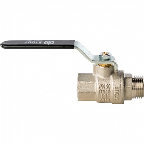 Кран шаровый Stout 1/2 ВР/НР ручка-рычаг полнопроходной, фото фото 3