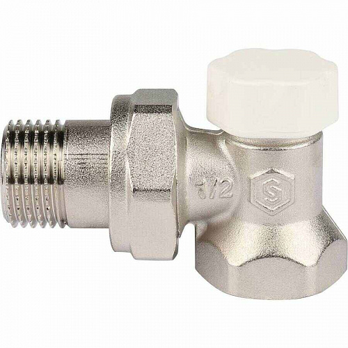 Клапан запорно-балансировочный STOUT угловой 1/2, фото фото 2