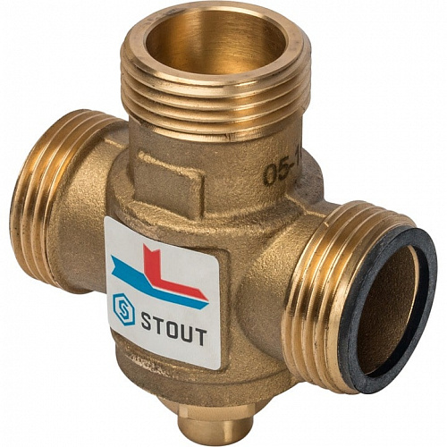 Термостатический смесительный клапан Stout G 1M-G 11/2 F-G 1M 70°С KV 3.2, фото фото 4
