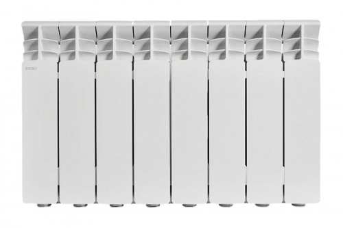 Радиатор алюминиевый Stout Gamma AL 350 8 секций боковое подключение, фото