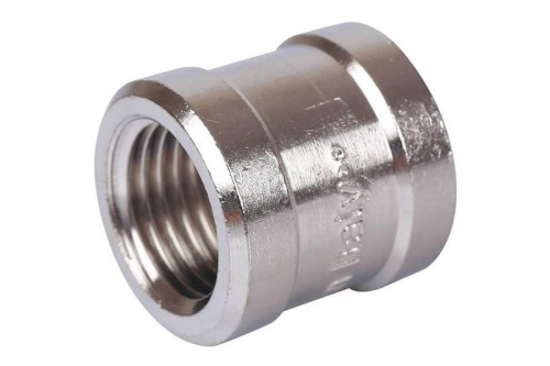 STOUT Муфта В/В 1/4" никелированная SFT-0006-001414, фото