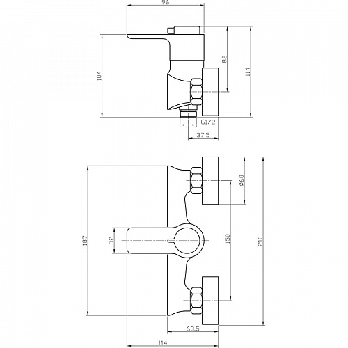 Смеситель DEVIDA серия TERMO для душа, термостатический, фото фото 3