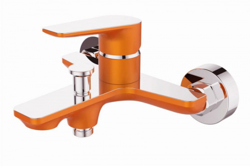 Смеситель DEVIDA VIVA-ORANGE для ванны, с литым изливом и дивертором, фото