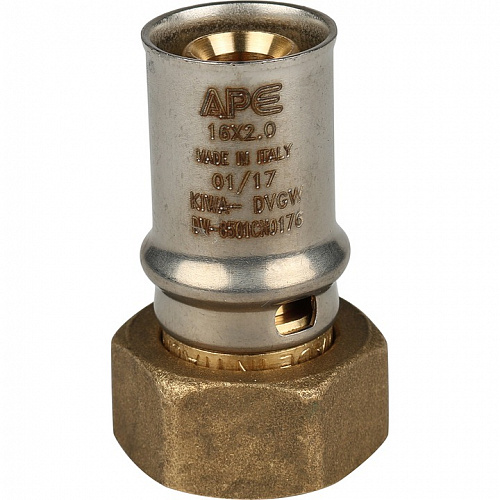 Пресс муфта с накидной гайкой Stout 1/2x16 для м/п труб SFP-0016-001216, фото фото 3