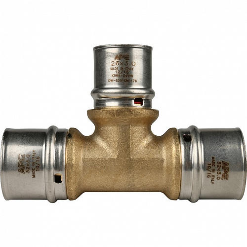 Пресс тройник редукционный Stout 32х26х32 для м/п труб SFP-0005-322632, фото фото 5