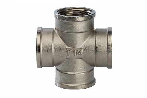 STOUT Крестовина В/В/В/В 1 1/4" никелированная SFT-0031-000114, фото фото 2