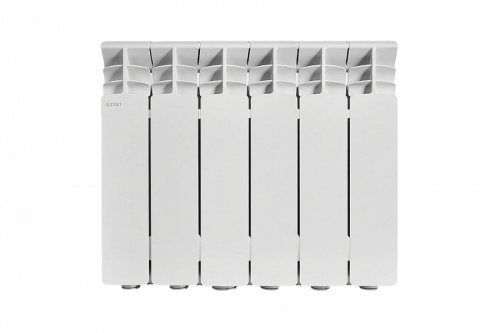 Радиатор алюминиевый Stout Gamma AL 350 6 секций боковое подключение, фото